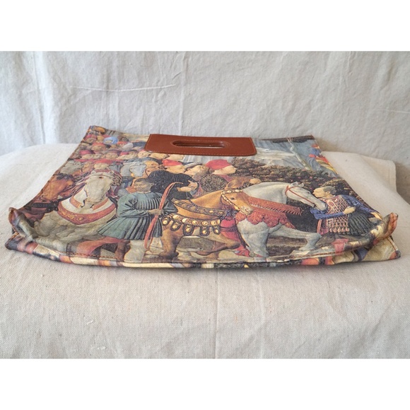 Manifattura di Signa Waxed Cotton Renaissance Print Tote - Picture 5 of 16